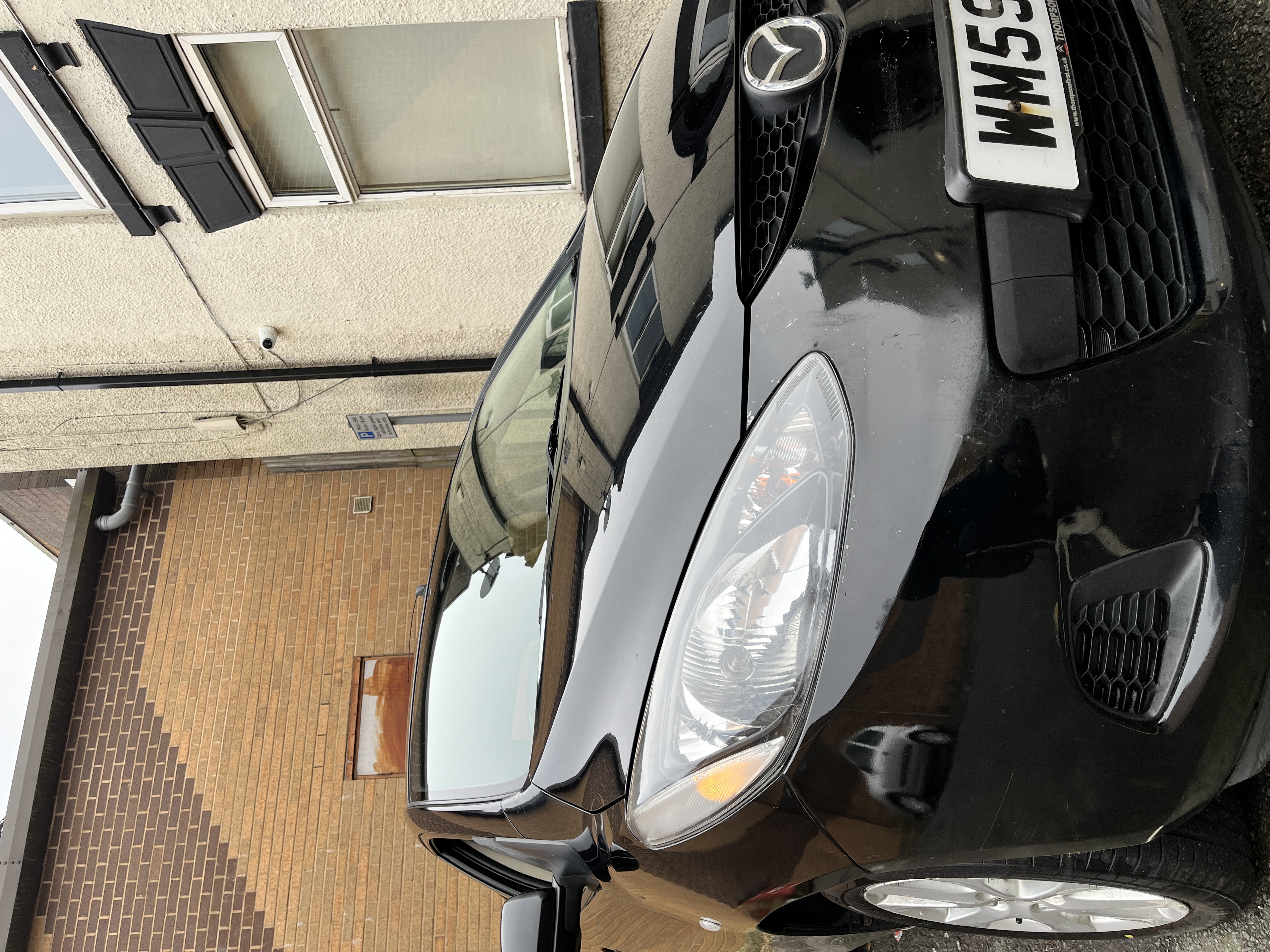 Close-up of a carefully finished repair